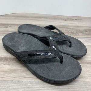 Orthaheel Tide Womens size 9 Black  Supportive Insole Comfort Flip Flops